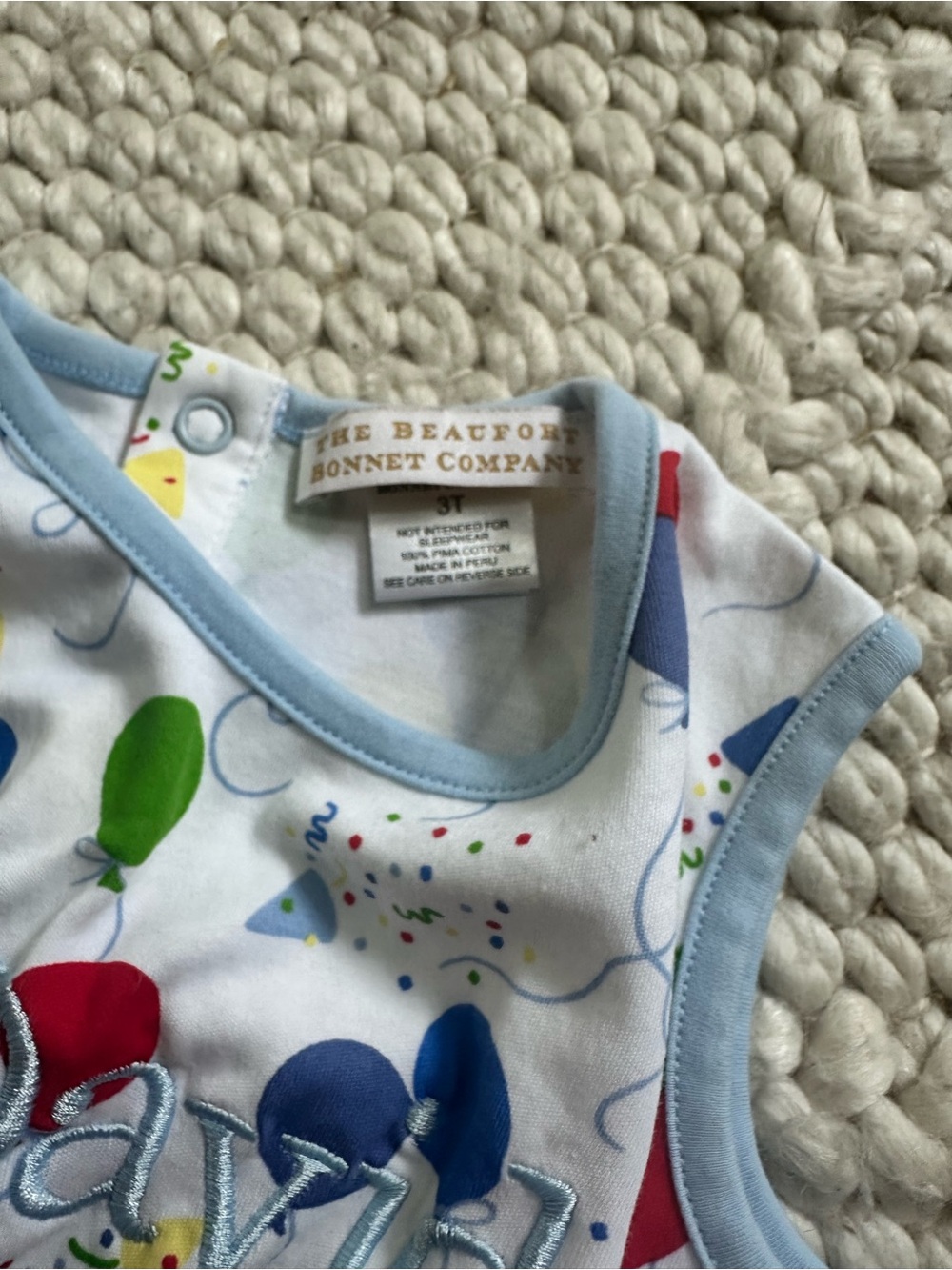 David Baby Bubble Romper with Colorful Balloon Print - Picture 3 of 3